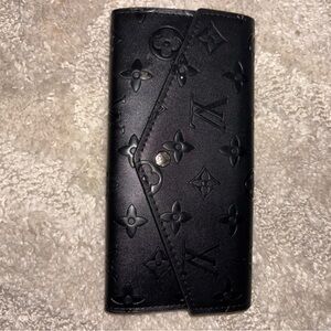 Black Embossed Leather Wallet